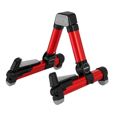 Mini Support Guitare Rouge Pliable – Guitare Classique, Acoustique et Électrique