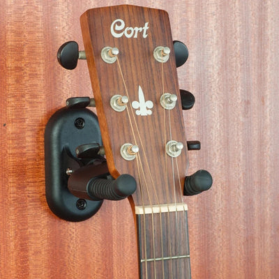 Vue de face du crochet mural guitare Guitto GGS-04 en position ouverte