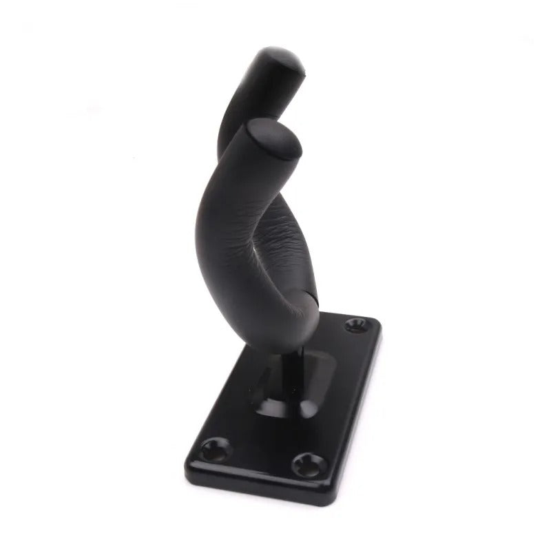 Fixation murale noire pour guitare électrique, acoustique ou basse