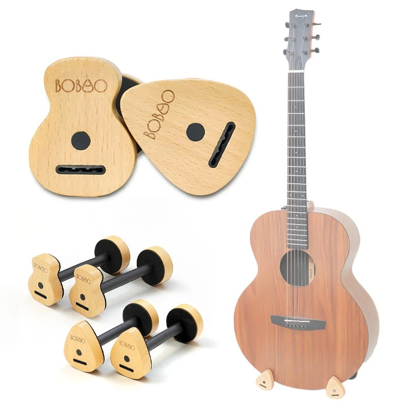 Mini Stand Fixe pour Guitare – Patins Antidérapants en Bois