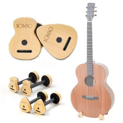 Mini Stand Fixe pour Guitare – Patins Antidérapants en Bois
