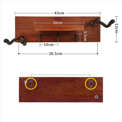 Porte Guitare Mural Bois