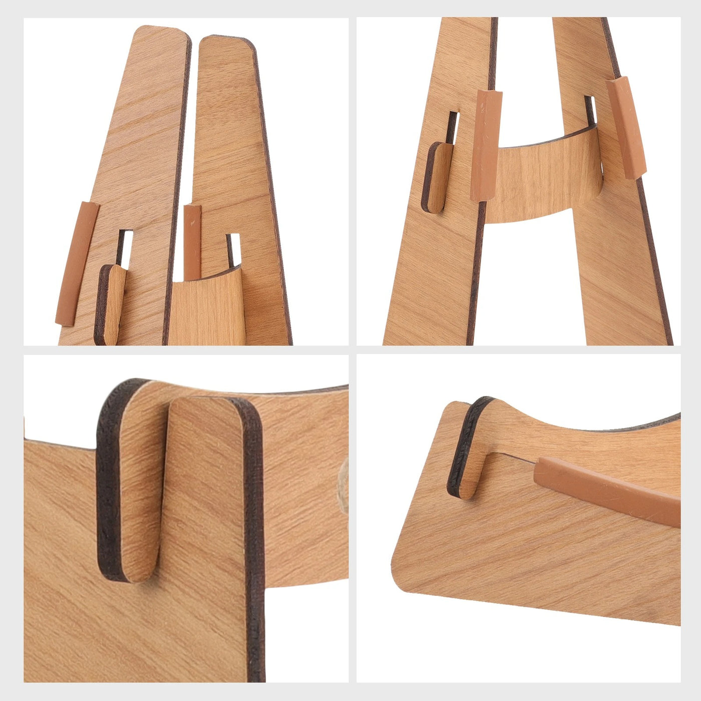 Porte guitare bois naturel avec protections antidérapantes