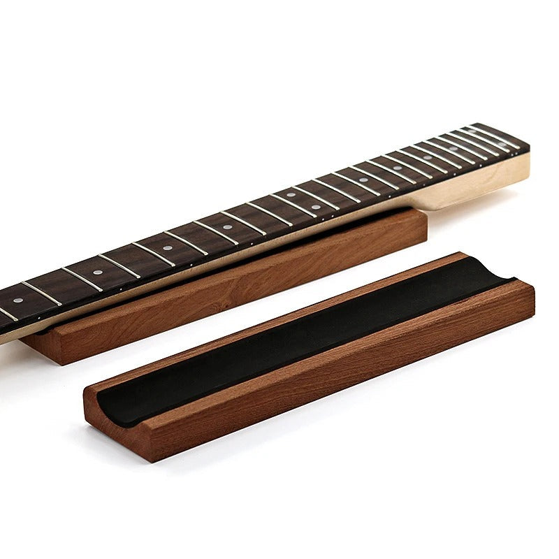 Repose-manche guitare long – Bloc luthier en bois dur 