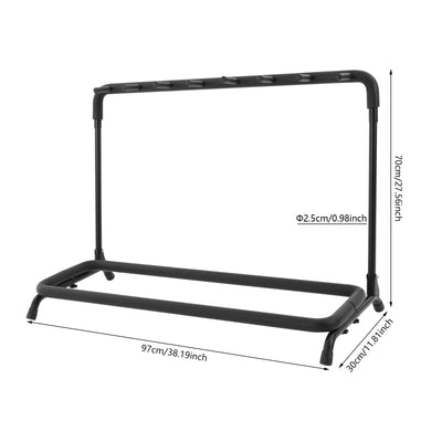 Stand guitare 7 places – rangement pratique pour guitares acoustiques et classiques