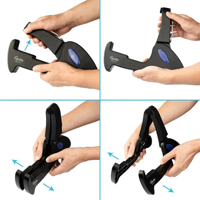 Démonstration de l’ouverture du support guitare Guitto pliable