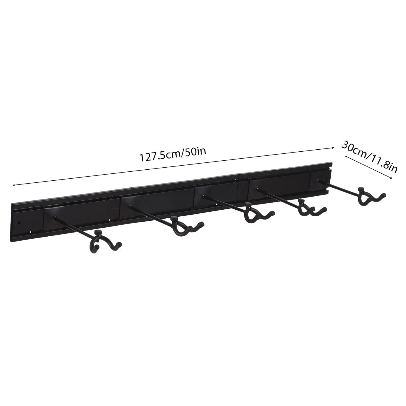 Support Mural Guitare Professionnel – Support Métal 5 Guitares Marron