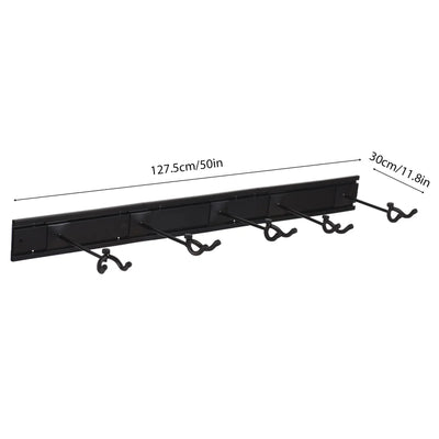 Support Mural Guitare Professionnel – Support Métal 5 Guitares Marron