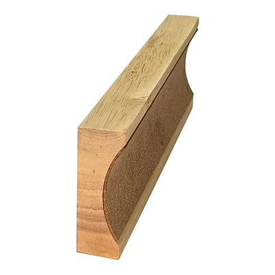 Support de manche en bois pour guitare, vue de côté