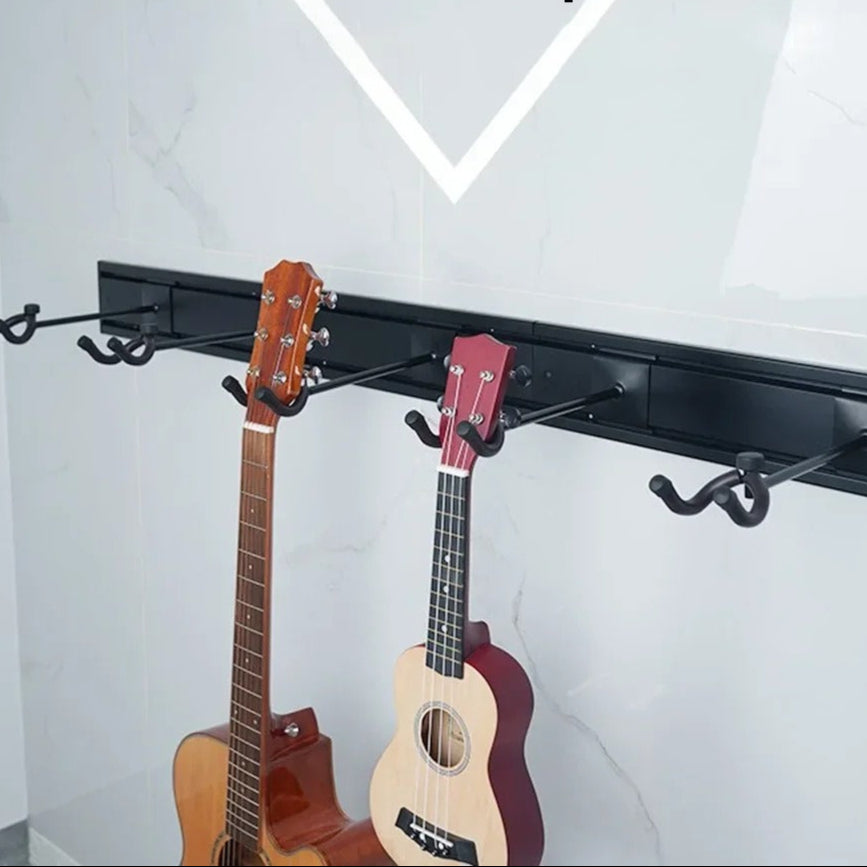 Support mural pour 5 guitares