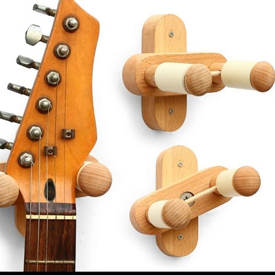 Support mural universel pour guitare – rotatif et en bois