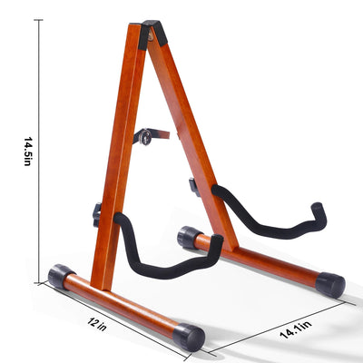 Dimensions du stand guitare en bois – modèle pliable 14.5 x 12 x 14.1 pouces