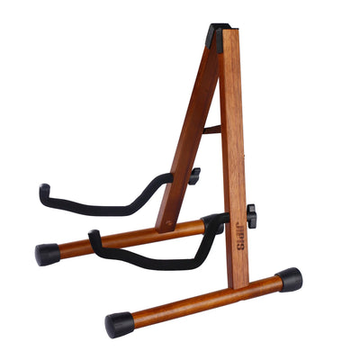 Support guitare bois clair avec mousse de protection et pieds antidérapants