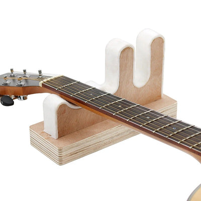 Support de Manche Guitare en Bois avec guitare posée à plat sur le support